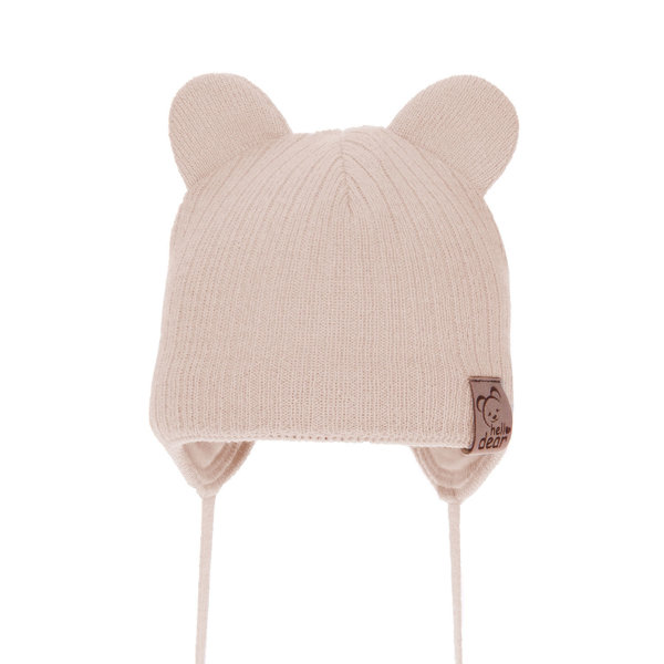 Girl's spring/ autumn hat beige Pigi with ears