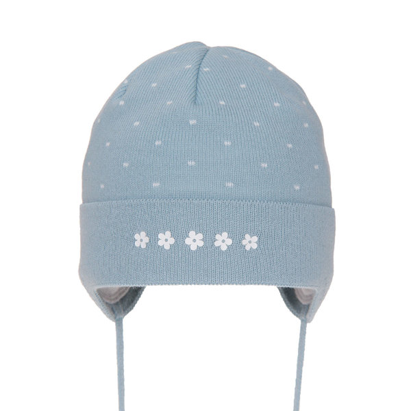 Girl's spring/ autumn hat blue Dotsi with ears