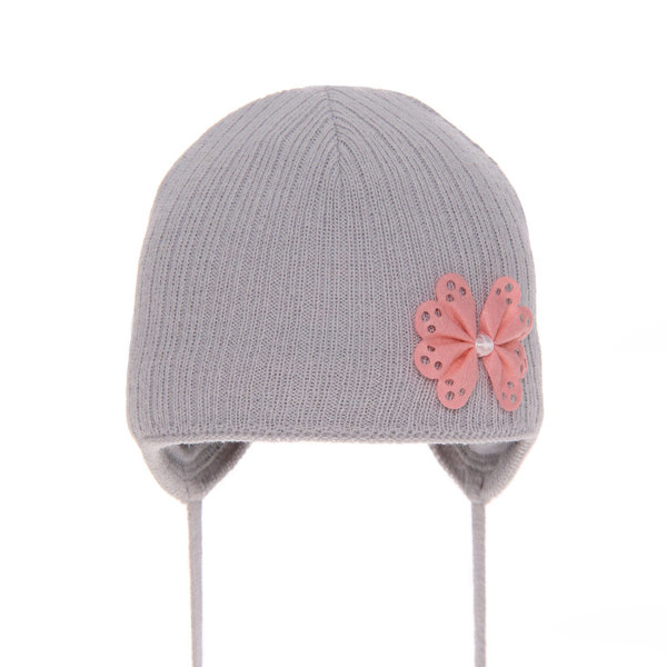 Girl's spring/ autumn hat grey Astrid with ears