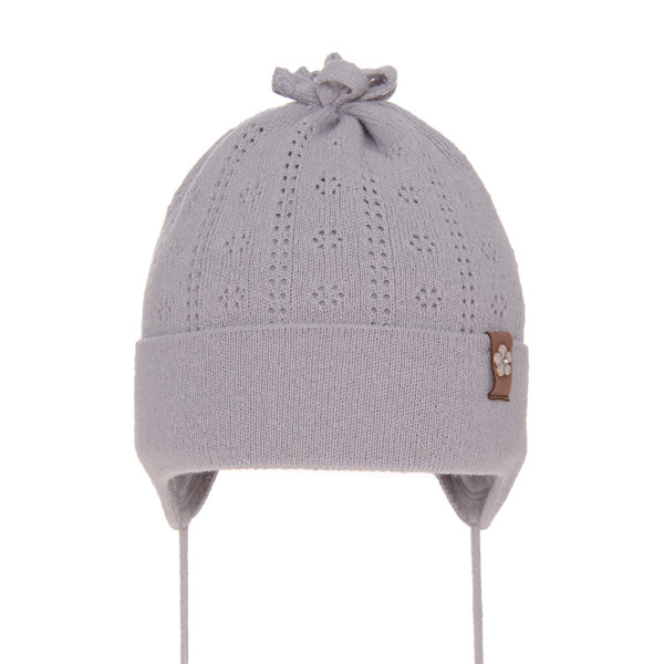 Girl's spring/ autumn hat grey Lenora with ears