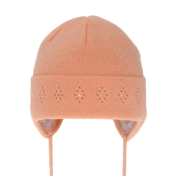 Girl's spring/ autumn hat orange Dorka with ears