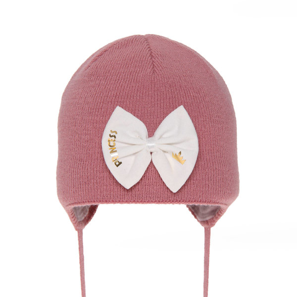 Girl's spring/ autumn hat pink Berenika with ears