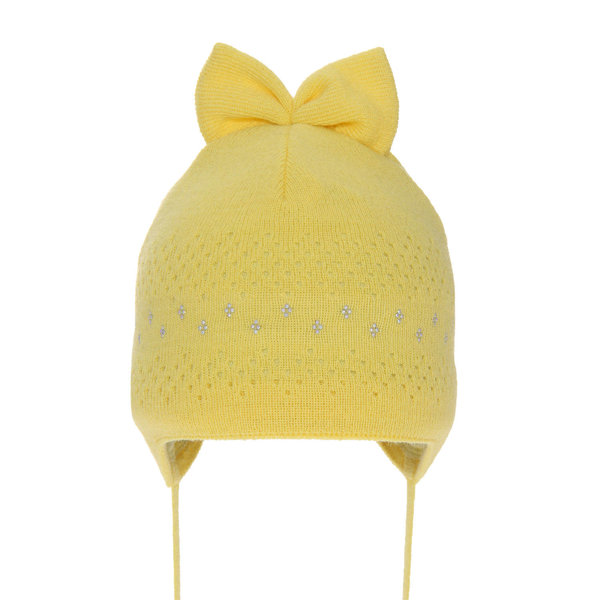 Girl's spring/ autumn hat yellow Tomika with ears