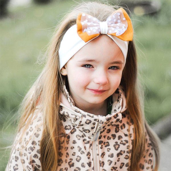 Girl's spring/ autumn headband ecru Celinka