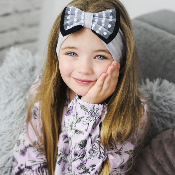 Girl's spring/ autumn headband grey Celinka