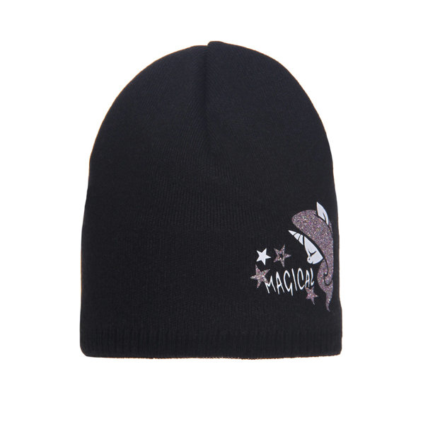 Girl's winter/ autumn hat black Magical