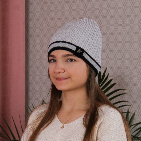 Girl's winter/ autumn hat grey Avena