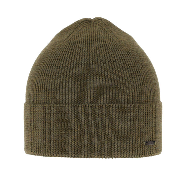 Men's spring and winter hat green 100% extra fine merino wool Memfis