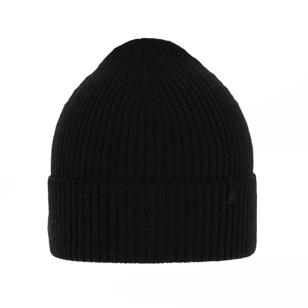 Men's winter hat black Thorin 100% Extra Fine Merino Wool			