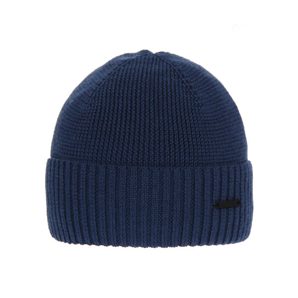 Men's winter hat - blue merino wool Henk