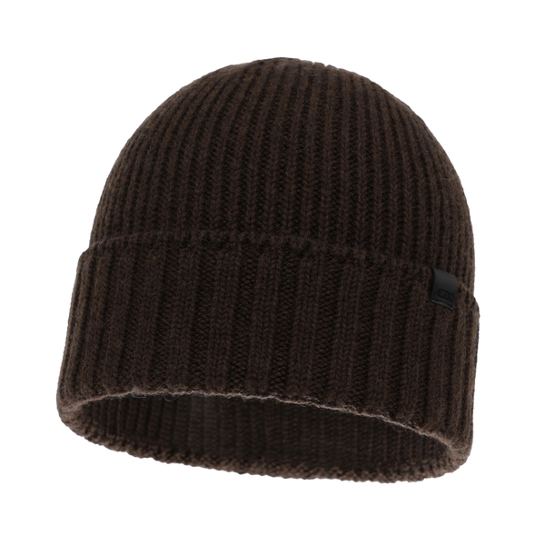 Men's winter hat brown 100% extra finemerino wool Bruner