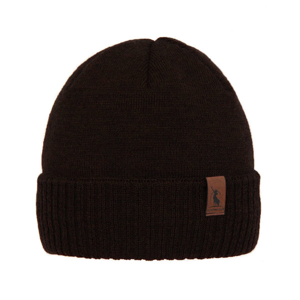 Men's winter hat - brown merino wool Hogan