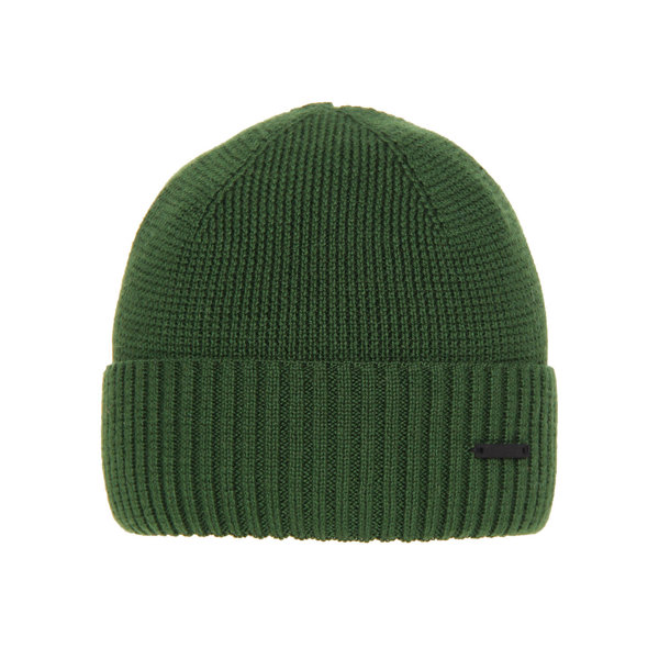 Men's winter hat - green merino wool Henk