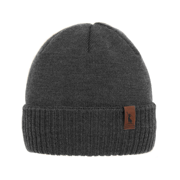 Men's winter hat, grey merino wool Hogan