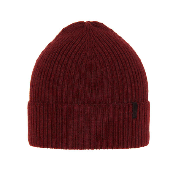 Men's winter hat red Thorin 100% extra fine merino wool