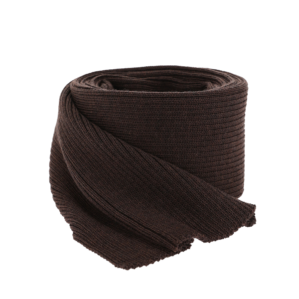 Men's winter tube scarf brown 100% extra fine merino wool Brayan