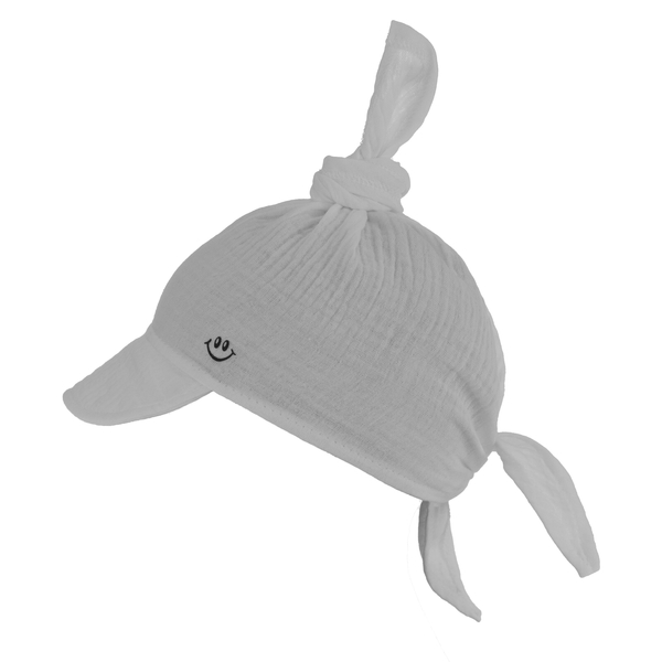 Muslin summer sun cap for boy grey Kobo