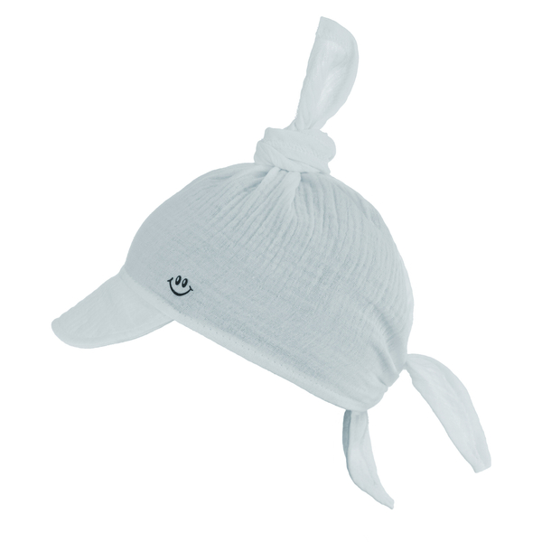 Muslin summer sun cap for boy light blue Kobo