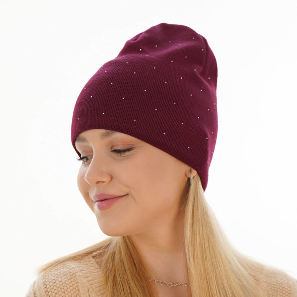 Woman's spring/ autumn hat burgund Grecja