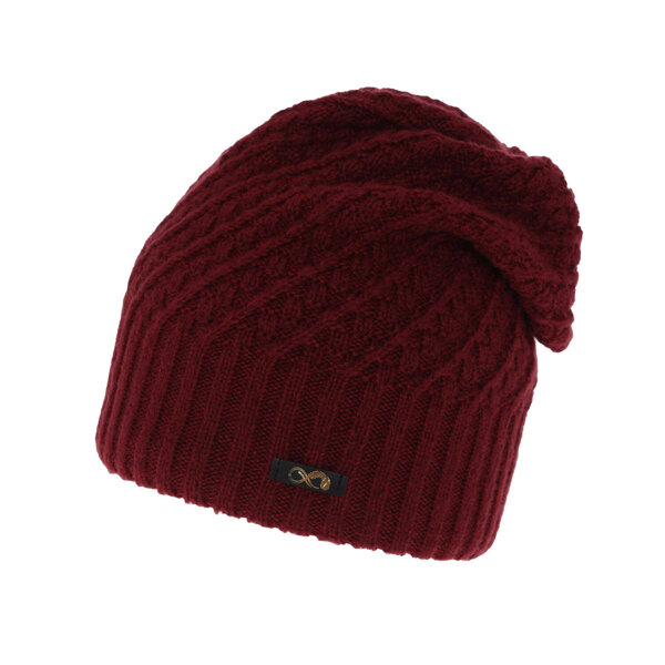 Woman's winter hat, burgund merino wool Misha