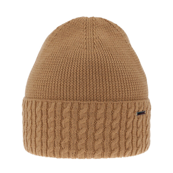 Woman's winter hat camel merino wool Febe