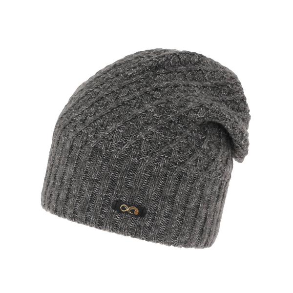 Woman's winter hat, grey merino wool Misha