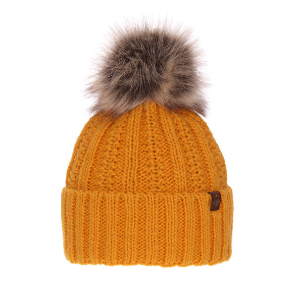 Woman's winter hat honey Rene with pompom