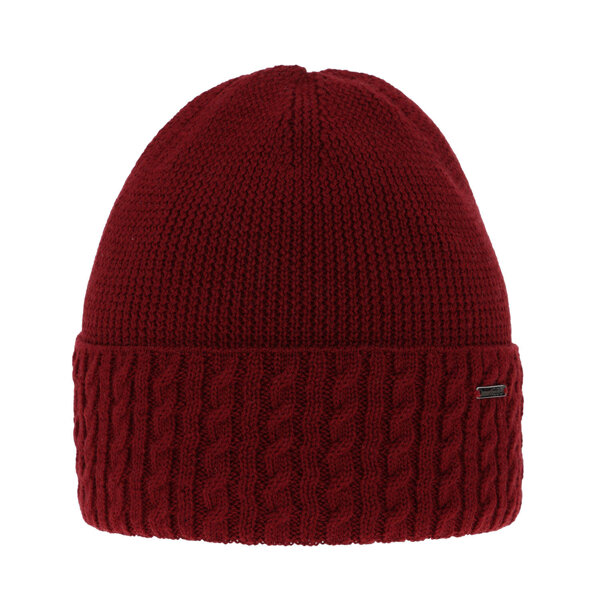 Woman's winter hat in burgund merino wool Febe