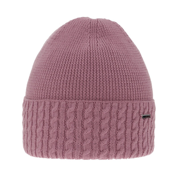 Woman's winter hat in violet merino wool Febe