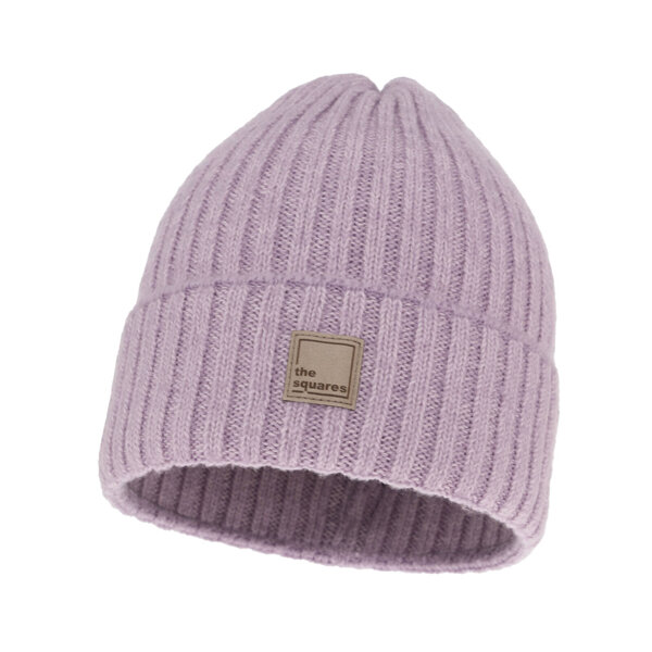 Woman's winter hat violet merino wool Benedetta