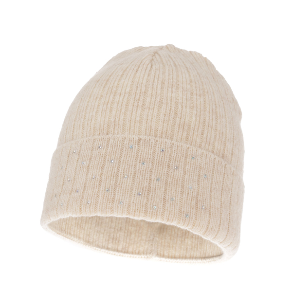 Women's winter hat beige Gizmena