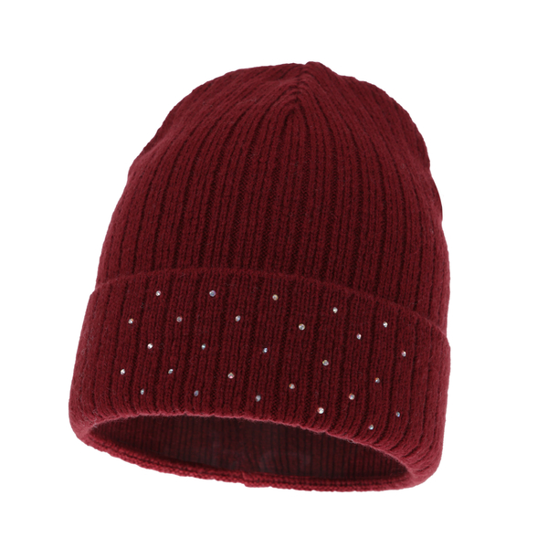 Women's winter hat burgund Gizmena