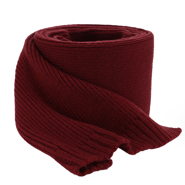 Women's winter scarf burgund merino wool Loretta