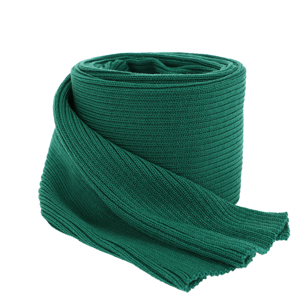 Women's winter scarf green 100% extra fine merino wool Jessica