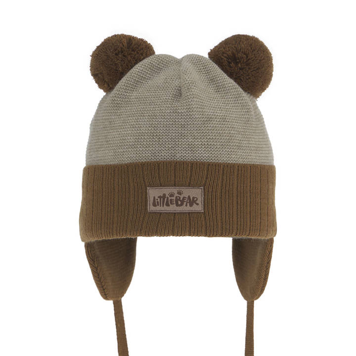 Boy's spring/ autumn hat camel Gigant with two pompom