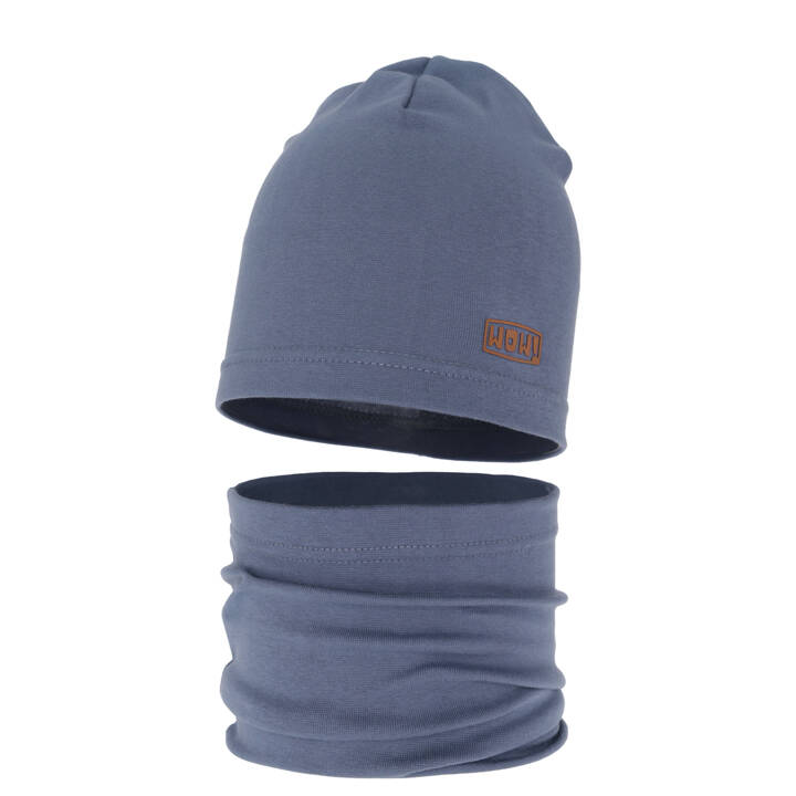 Boy's spring/ autumn set: hat and tube scarf blue Frizer