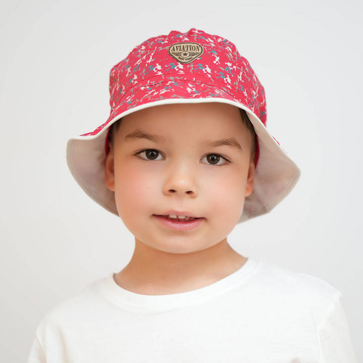 Boy's summer hat red Aviation