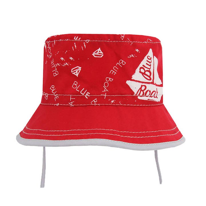 Boy's summer hat red Boat