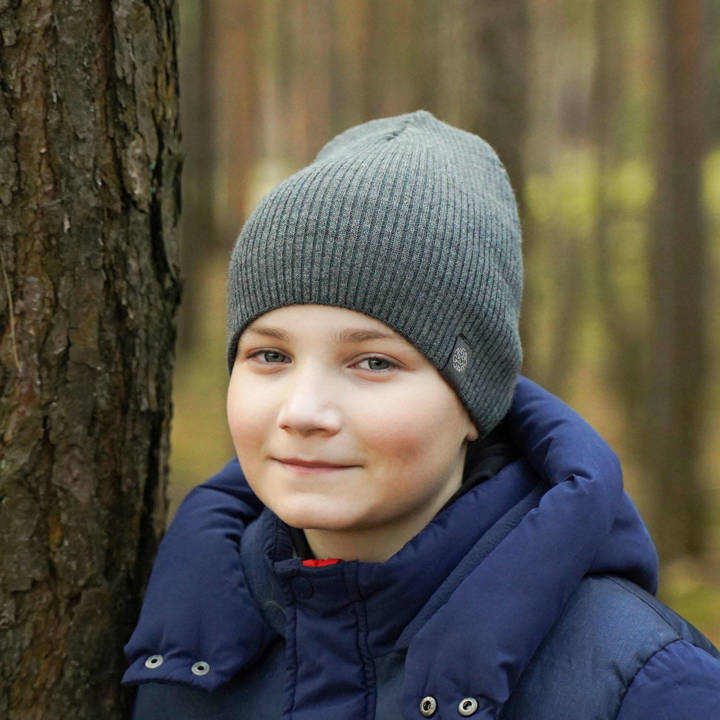 Boy's winter hat grey Imbir