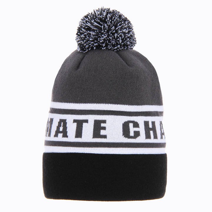 Boy's winter hat grey Ultimate with pompom