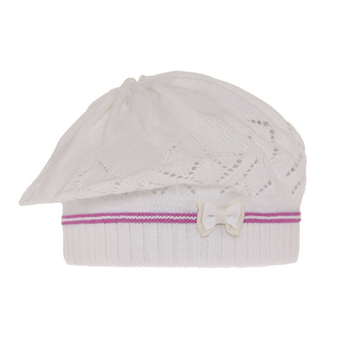 Girl's spring/ autumn beret white Bibi