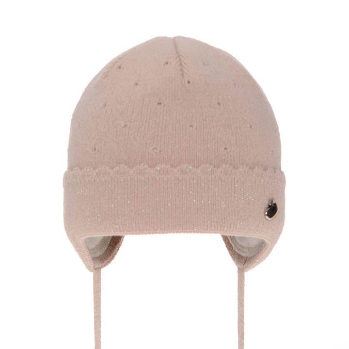 Girl's spring/ autumn hat beige Walia with ears