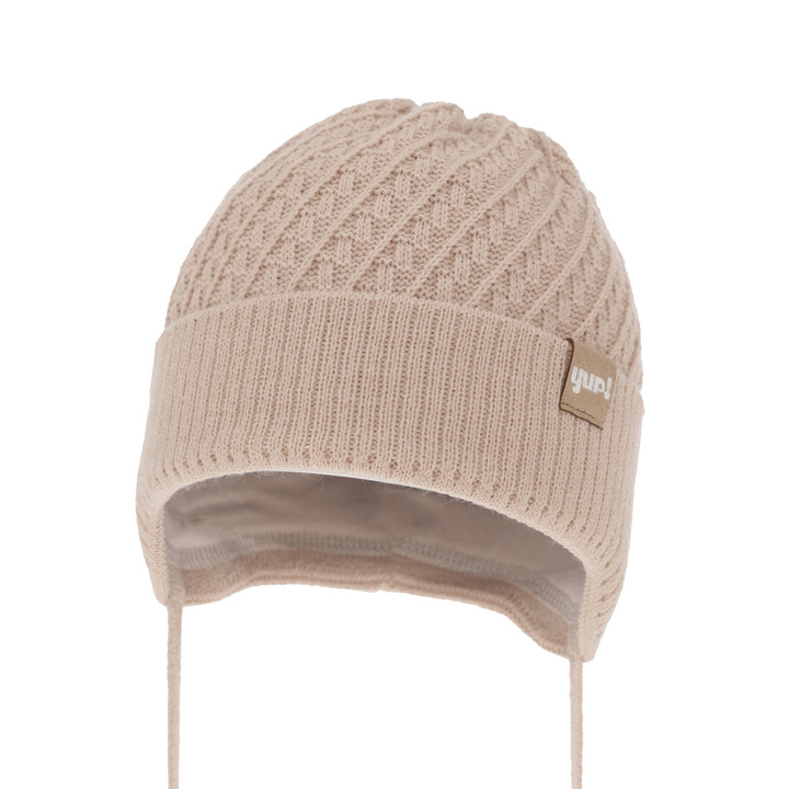 Girl's spring/ autumn hat beige with ears Dafia