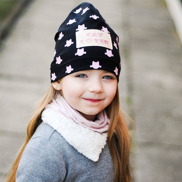 Girl's spring/ autumn hat black Lewia