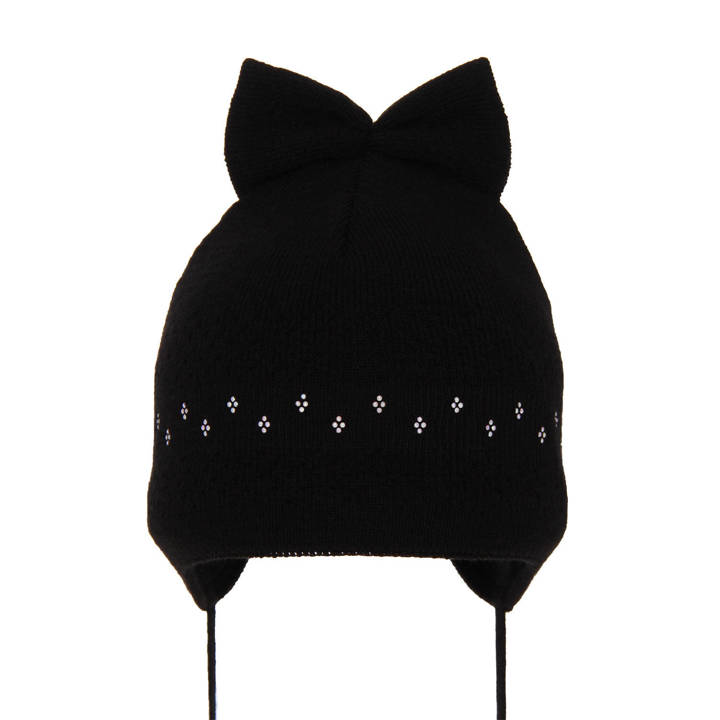 Girl's spring/ autumn hat black Tomika with ears