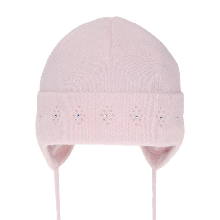 Girl's spring/ autumn hat pink Dorka with ears