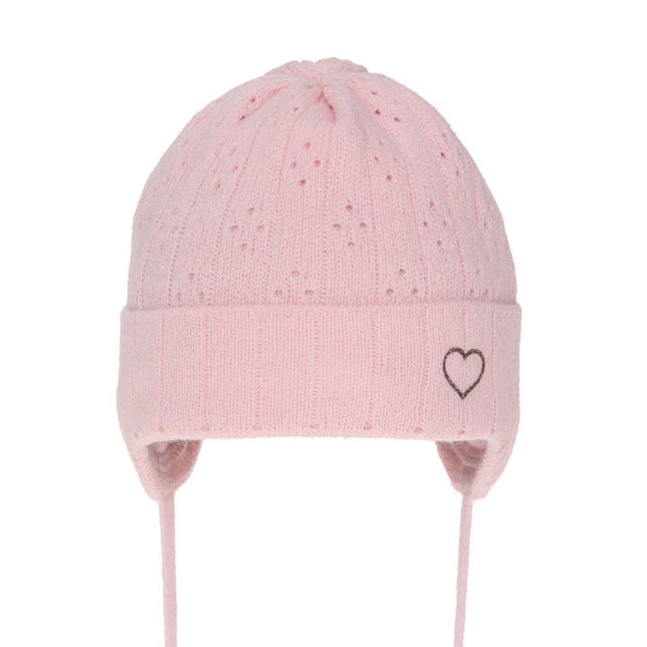 Girl's spring/ autumn hat pink Elize with ears