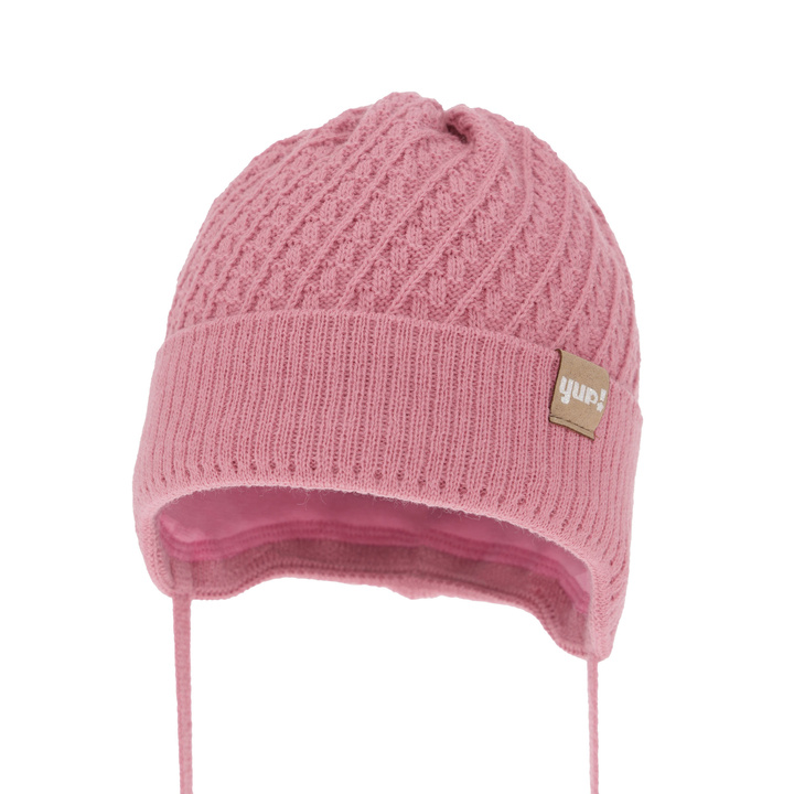 Girl's spring/ autumn hat pink with ears Dafia