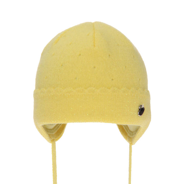 Girl's spring/ autumn hat yellow Walia with ears