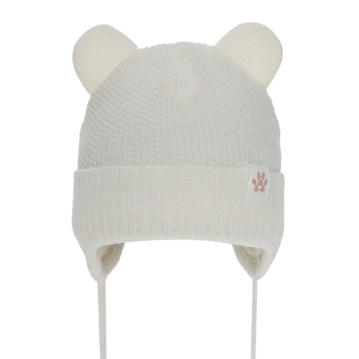 Girl's winter hat ecru Lala